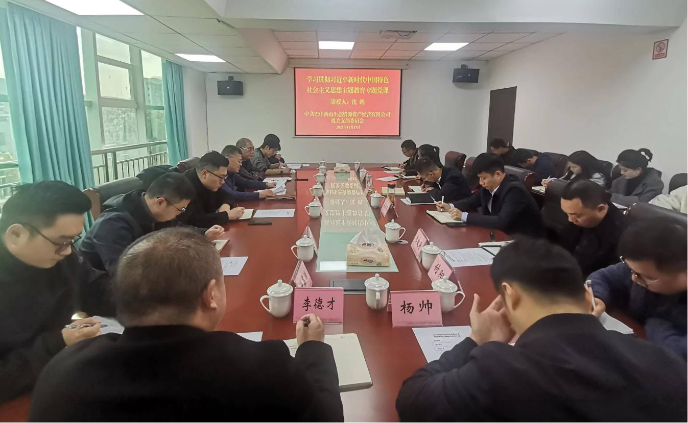 集團(tuán)公司黨委副書記、總經(jīng)理沈鵬到巴中兩山公司講授主題教育專題黨課